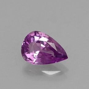 0,54 ctw natürlicher violetter Saphir, Birnenform, VVS