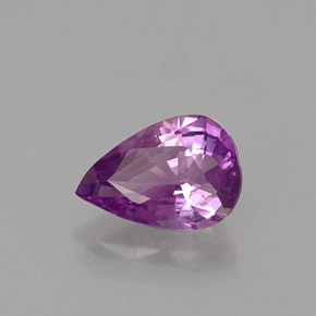 0,54 ctw natürlicher violetter Saphir, Birnenform, VVS