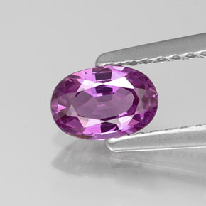 0,57 ctw natürlicher violetter Saphir, Oval Schliff, VS