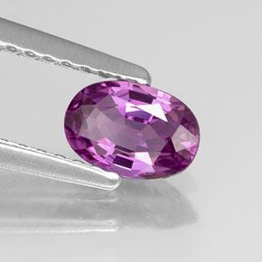 0,57 ctw natürlicher violetter Saphir, Oval Schliff, VS