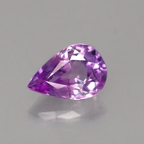 0,49 ctw natürlicher violetter Saphir, Birnenform, VS
