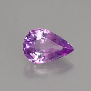 0,49 ctw natürlicher violetter Saphir, Birnenform, VS