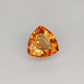1,11 ctw natürlicher orangefarbener Saphir, Trillion, VS