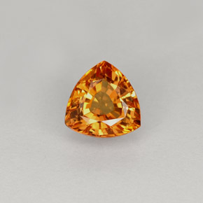 1,11 ctw natürlicher orangefarbener Saphir, Trillion, VS