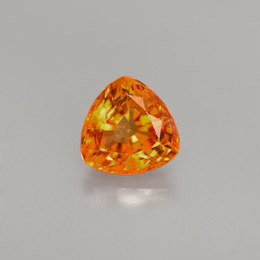 1,11 ctw natürlicher orangefarbener Saphir, Trillion, VS