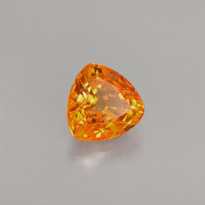 1,11 ctw natürlicher orangefarbener Saphir, Trillion, VS