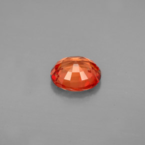 1,54 ctw natürlicher orangefarbener Saphir, Oval Schliff, VVS