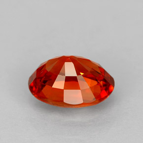 1,17 ctw natürlicher orangefarbener Saphir, Oval Schliff, VVS-VS