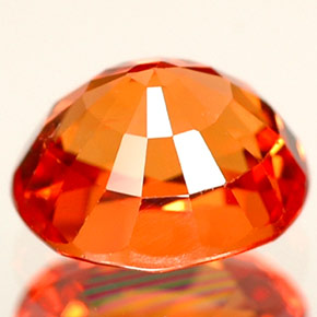 1,11 ctw natürlicher orangefarbener Saphir, Oval Schliff, VS