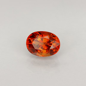 1,06 ctw natürlicher orangefarbener Saphir, Oval Schliff, VVS-VS