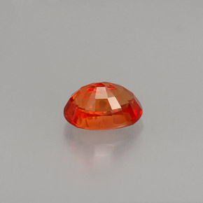 1,09 ctw natürlicher orangefarbener Saphir, Oval Schliff, VS