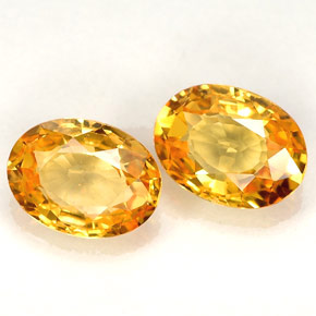  ct natürliche gelber Saphir-Edelsteine, Oval Schliff, VVS