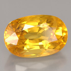 4,33 ctw natürlicher gelber Saphir, Oval Schliff, VS-SI