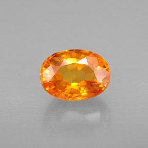 1,50 ctw natürlicher orangefarbener Saphir, Oval Schliff, VS-SI