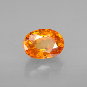 1,50 ctw natürlicher orangefarbener Saphir, Oval Schliff, VS-SI