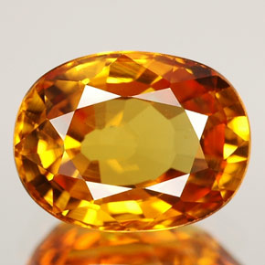 2,45 ctw natürlicher gelber Saphir, Oval Schliff, VS