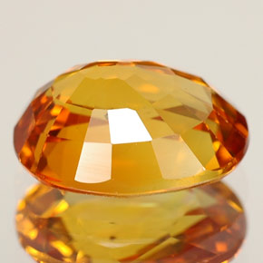 2,45 ctw natürlicher gelber Saphir, Oval Schliff, VS