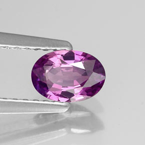 0,55 ctw natürlicher violetter Saphir, Oval Schliff, VS