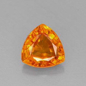 1,04 ctw natürlicher orangefarbener Saphir, Trillion, VVS-VS