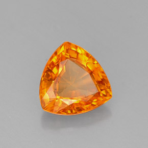 1,04 ctw natürlicher orangefarbener Saphir, Trillion, VVS-VS