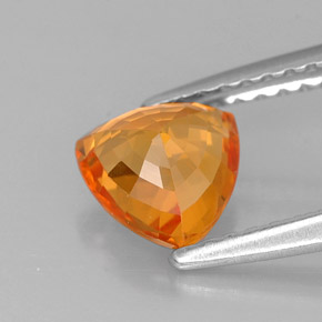 1,04 ctw natürlicher orangefarbener Saphir, Trillion, VVS-VS