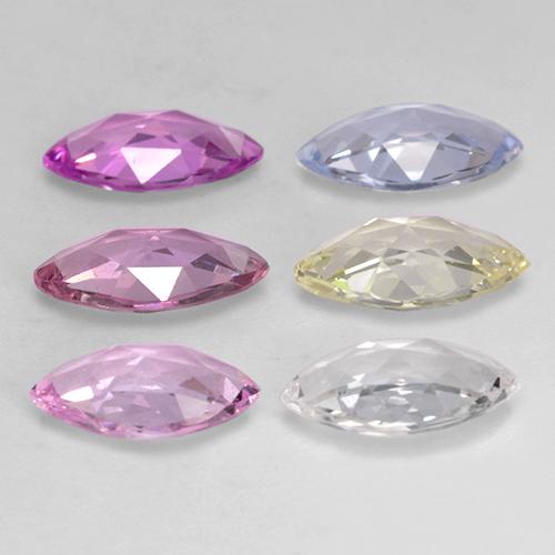 2,83 ct natürliche mehrfarbiger Saphir-Edelsteine, Marquise, VVS