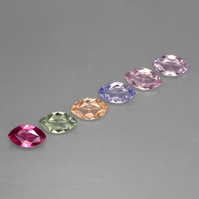  ct natürliche mehrfarbiger Saphir-Edelsteine, Marquise, VVS
