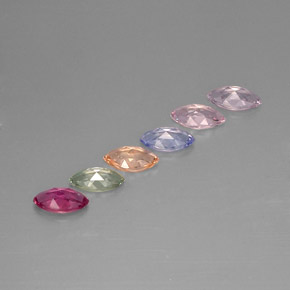 ct natürliche mehrfarbiger Saphir-Edelsteine, Marquise, VVS
