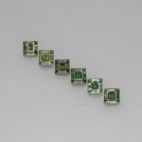  ct natürliche grüner Saphir-Edelsteine, Quadrat, VVS-VS