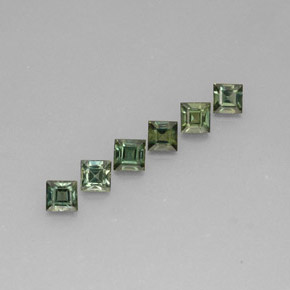  ct natürliche grüner Saphir-Edelsteine, Quadrat, VVS-VS