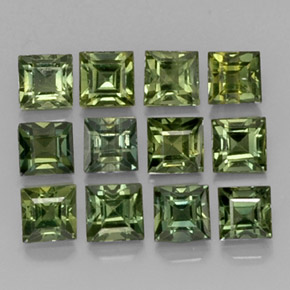  ct natürliche grüner Saphir-Edelsteine, Quadrat, VVS-VS