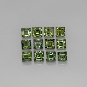 ct natürliche grüner Saphir-Edelsteine, Quadrat, VVS-VS