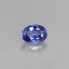 0,92 ctw natürlicher blauer Saphir, Oval Schliff, VS