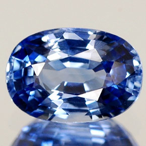 0,79 ctw natürlicher blauer Saphir, Oval Schliff, VVS-VS