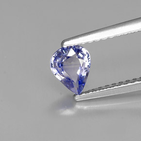 0,60 ctw natürlicher blauer Saphir, Birnenform, VVS