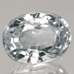 1,44 ctw natürlicher weißer Saphir, Oval Schliff, VVS