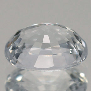 1,44 ctw natürlicher weißer Saphir, Oval Schliff, VVS
