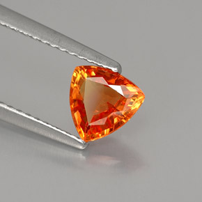 0,88 ctw natürlicher orangefarbener Saphir, Trillion, VS
