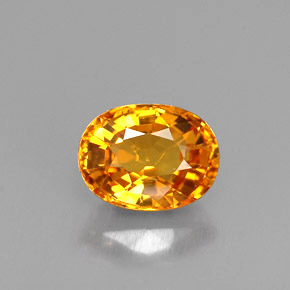 1,24 ctw natürlicher gelber Saphir, Oval Schliff, VVS