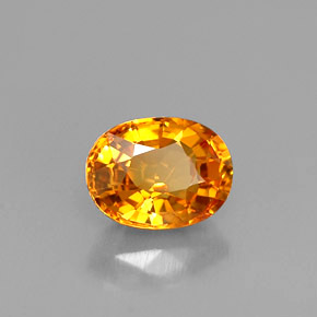 1,24 ctw natürlicher gelber Saphir, Oval Schliff, VVS