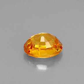 1,24 ctw natürlicher gelber Saphir, Oval Schliff, VVS