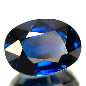 1,46 ctw natürlicher blauer Saphir, Oval Schliff, VVS