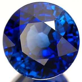 2,20 ctw natürlicher blauer Saphir, Rundschliff, VVS