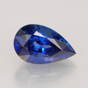 2,24 ctw natürlicher blauer Saphir, Birnenform, VVS