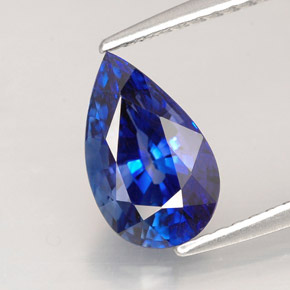 2,24 ctw natürlicher blauer Saphir, Birnenform, VVS