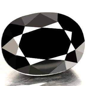 15,71 ctw natürlicher schwarzer Saphir, Oval Schliff, Lichtundurchlässig