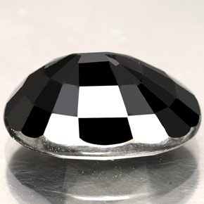 15,71 ctw natürlicher schwarzer Saphir, Oval Schliff, Lichtundurchlässig