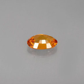 0,90 ctw natürlicher orangefarbener Saphir, Oval Schliff, VVS