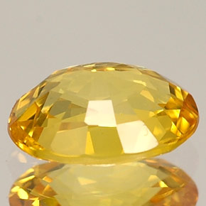 1,06 ctw natürlicher gelber Saphir, Oval Schliff, VVS-VS