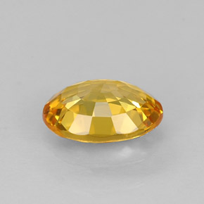 0,97 ctw natürlicher gelber Saphir, Oval Schliff, VVS